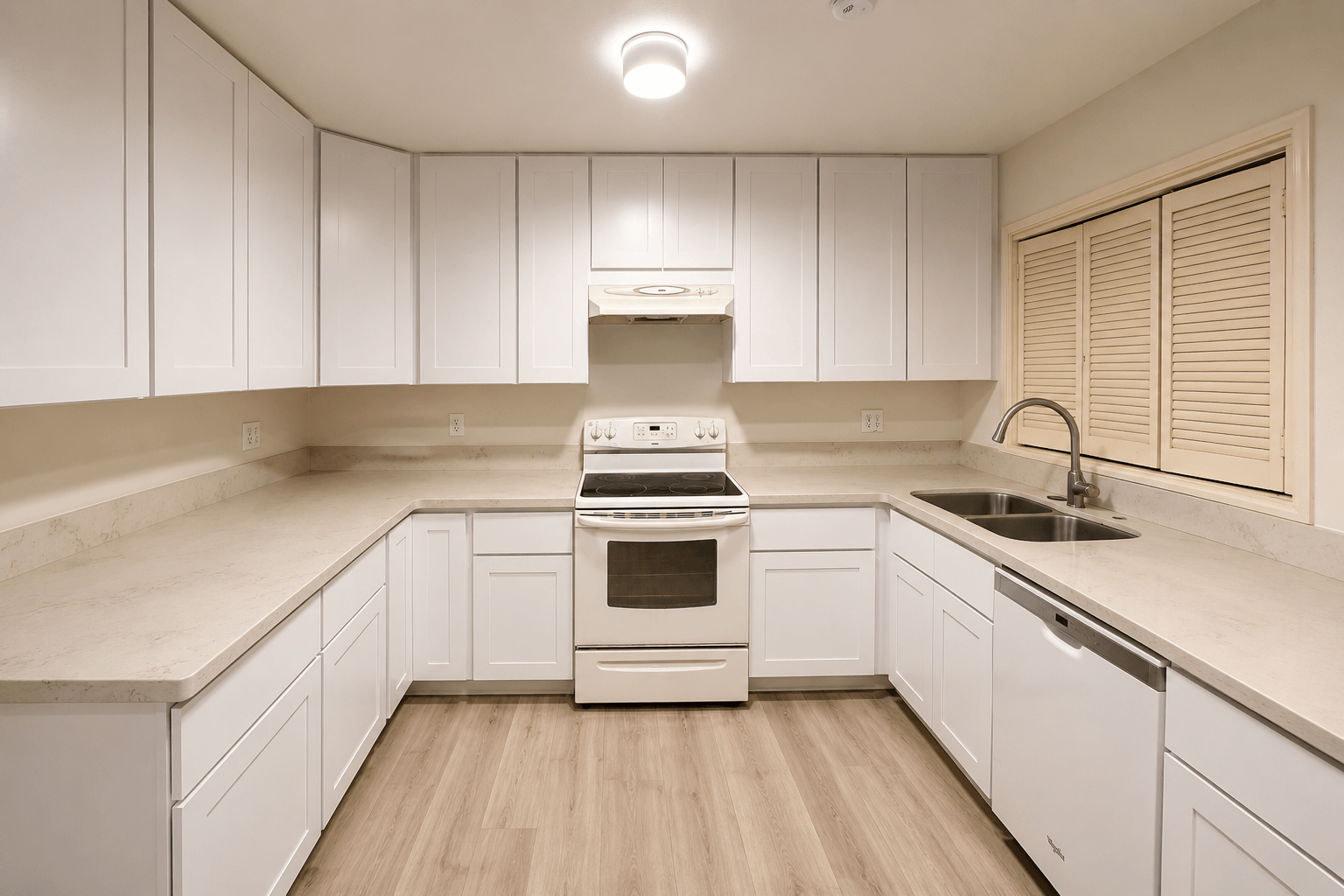 Clean modern kitchen cabinets